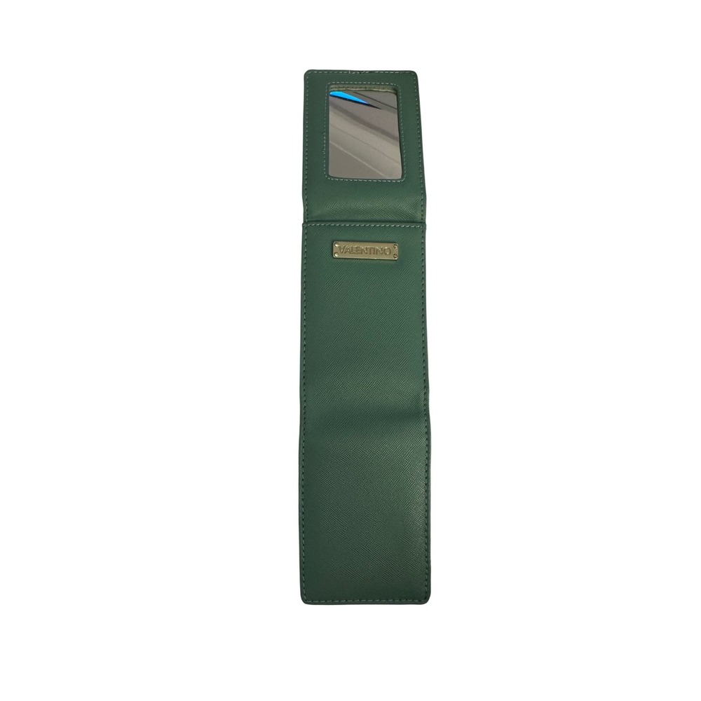 Valentino Green Faux Leather Wallet‎ Card Holder Mirror Purse